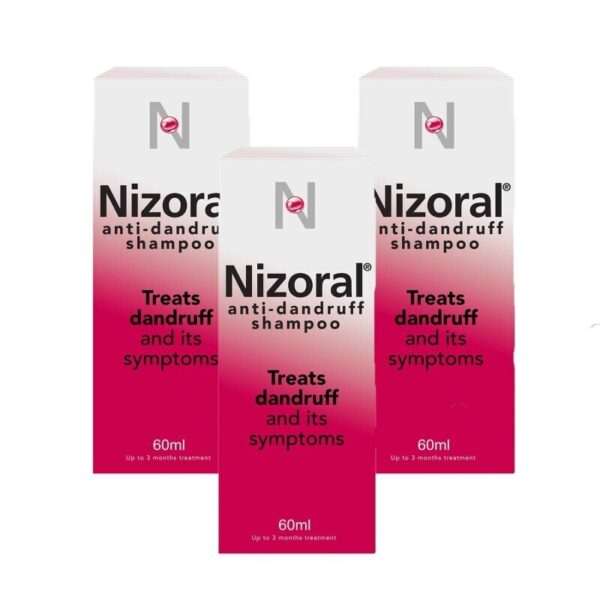 3 boxes of Nizoral Anti-Dandruff Shampoo - 60ml